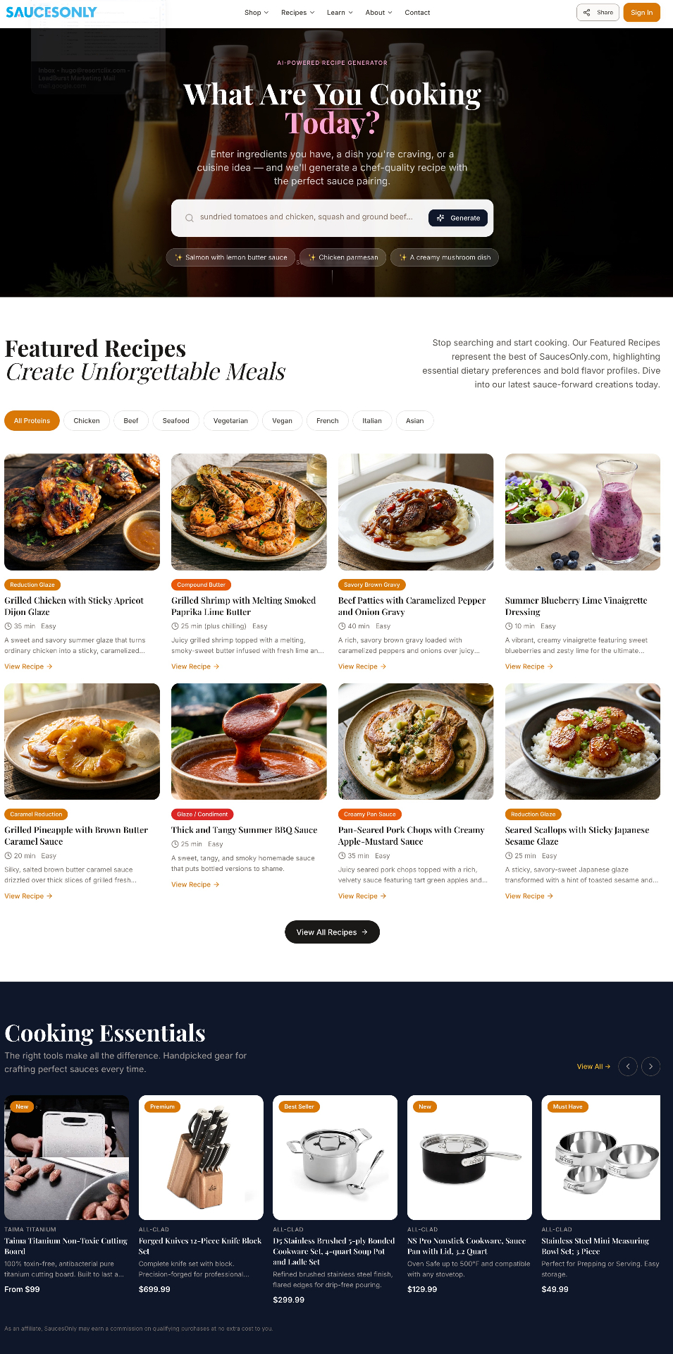 Website sample work by LeadBurst